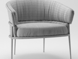shu-ying fabric easy chair 3D Модель