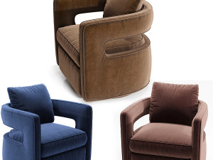 kennedy navy swivel chair 3D Model