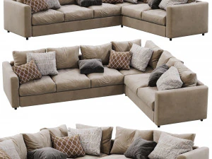 leather sofa ikea vimle 3D Model