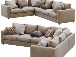 leather sofa ikea vimle 3D Model