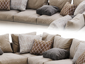 leather sofa ikea vimle 3D Model