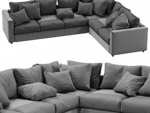 leather sofa ikea vimle 3D Model