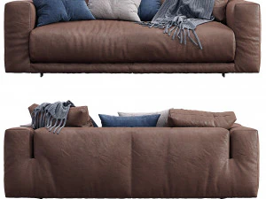 leather sofa moss by cor 3D Model