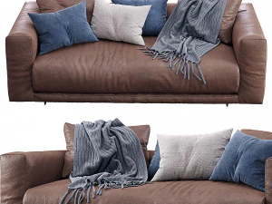leather sofa moss by cor 3D Model