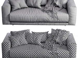 leather sofa moss by cor 3D Model