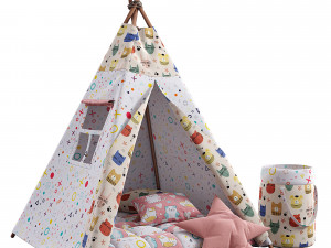 kids wigwam 3D 모델