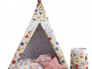 kids wigwam 3Dモデル