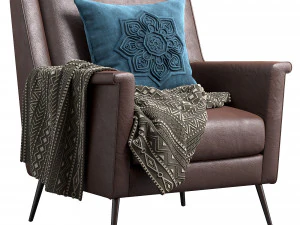 Кембриджське шкіряне крісло 3D Модель