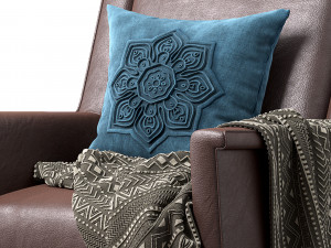 cambridge leather armchair Modello 3D