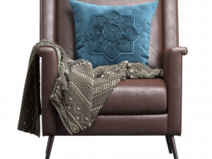 cambridge leather armchair Modello 3D