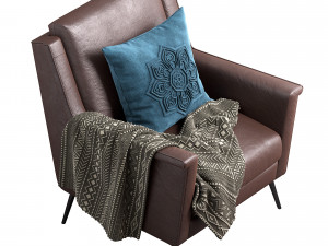 cambridge leather armchair Modello 3D