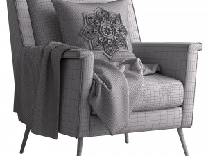 cambridge leather armchair Modello 3D