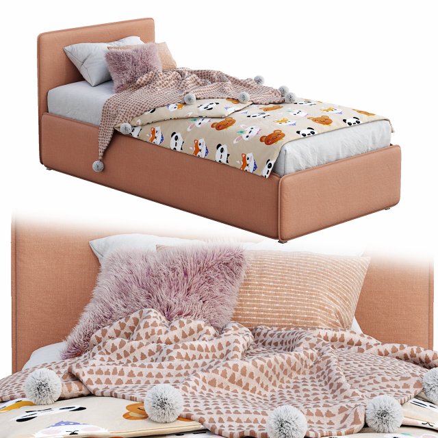 bonaldo single beds titti 2 3D Model .c4d .max .obj .3ds .fbx .stl .blend 