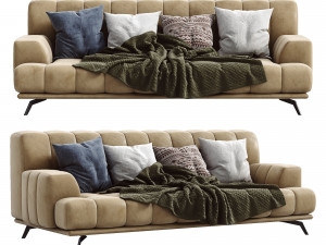 chloe leather sofa 3D 模型