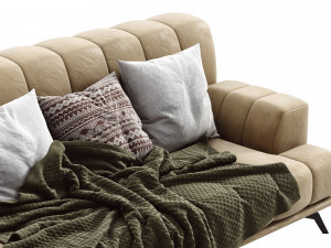chloe leather sofa 3D 模型