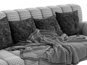 chloe leather sofa 3D 模型