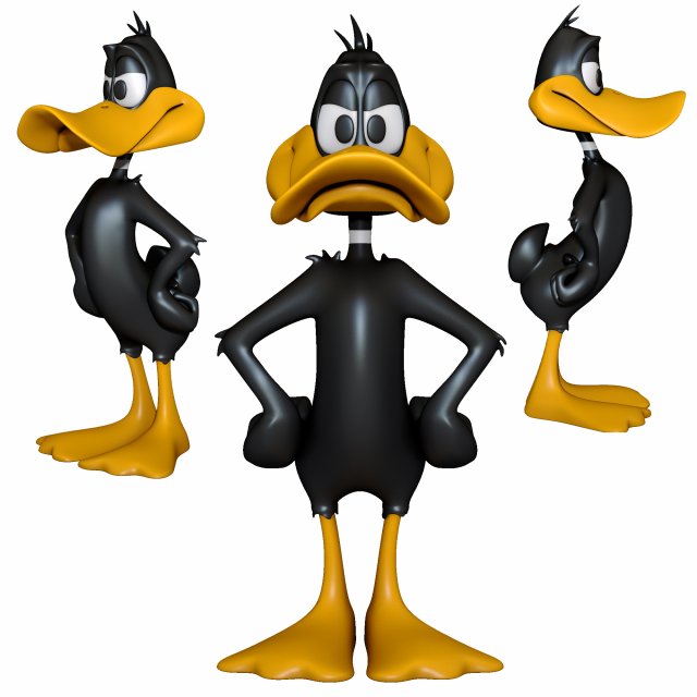 daffy duck Modèle 3D .c4d .max .obj .3ds .fbx .stl .blend 