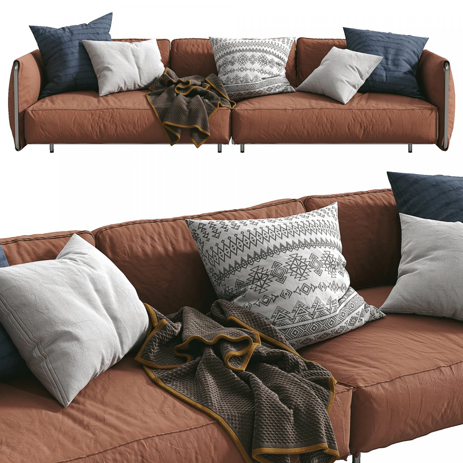 sofa edmond by flexform 3D Model .c4d .max .obj .3ds .fbx .stl .blend 