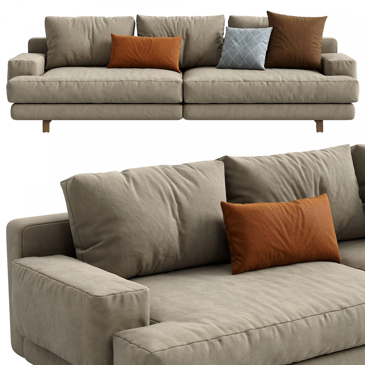 marmont sofa by papadatos 3D Model .c4d .max .obj .3ds .fbx .stl .blend