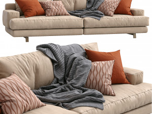 marmont leather sofa by papadatos Modelo 3D