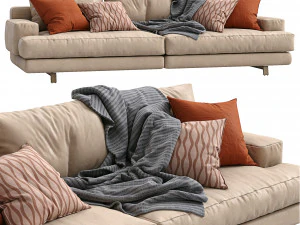 marmont leather sofa by papadatos 3D Model