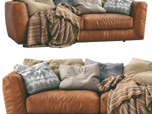 ferlea leather sofa h01 3D Model