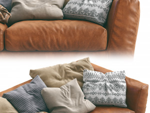 ferlea leather sofa h01 Modelo 3D