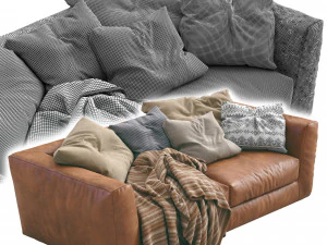 ferlea leather sofa h01 3D Model