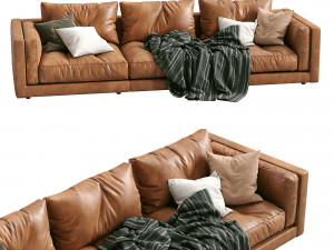 flexform leather sofa lucien 3D 모델