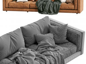 flexform leather sofa lucien 3D 모델