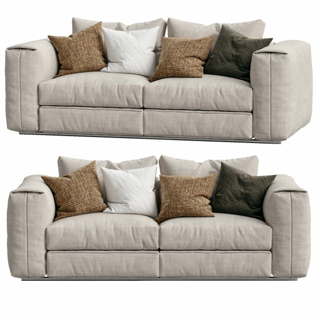 flexform sofa asolo Model 3D .c4d .max .obj .3ds .fbx .stl .blend 