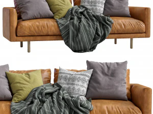 eq3 replay club leather sofa 3D Model