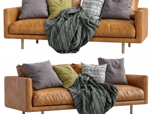 eq3 replay club leather sofa 3D Model