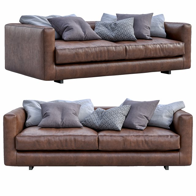 leather sofa malibu by marac 3D Model .c4d .max .obj .3ds .fbx .stl .blend 