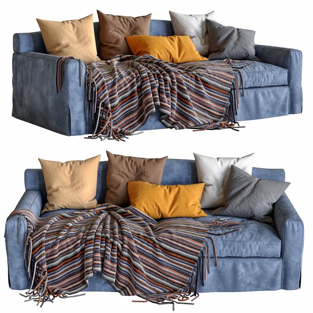 meridiani sofa neuman 3Dモデル .c4d .max .obj .3ds .fbx .stl .blend 