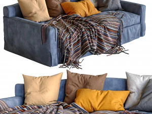 meridiani sofa neuman 3D Model