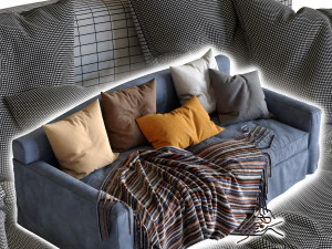 meridiani sofa neuman 3D Model