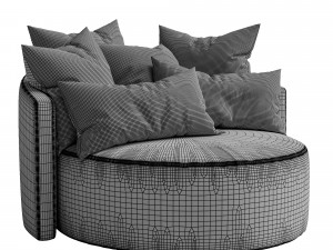 cosy armchair by papadatos 3D Модель