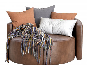 leather armchair cosybed by papadatos Modèle 3D