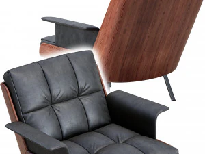 daiki leather armchair 3D Model