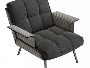 daiki leather armchair 3D Model