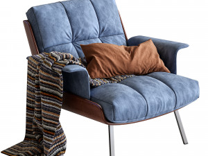 daiki fabric armchair 3D Model