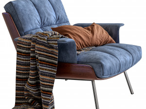 daiki fabric armchair 3D Модель