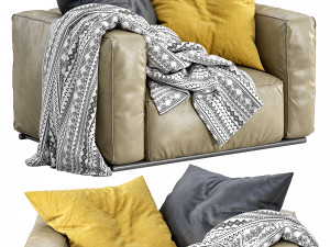 poliform leather armchair shangai 3D Модель