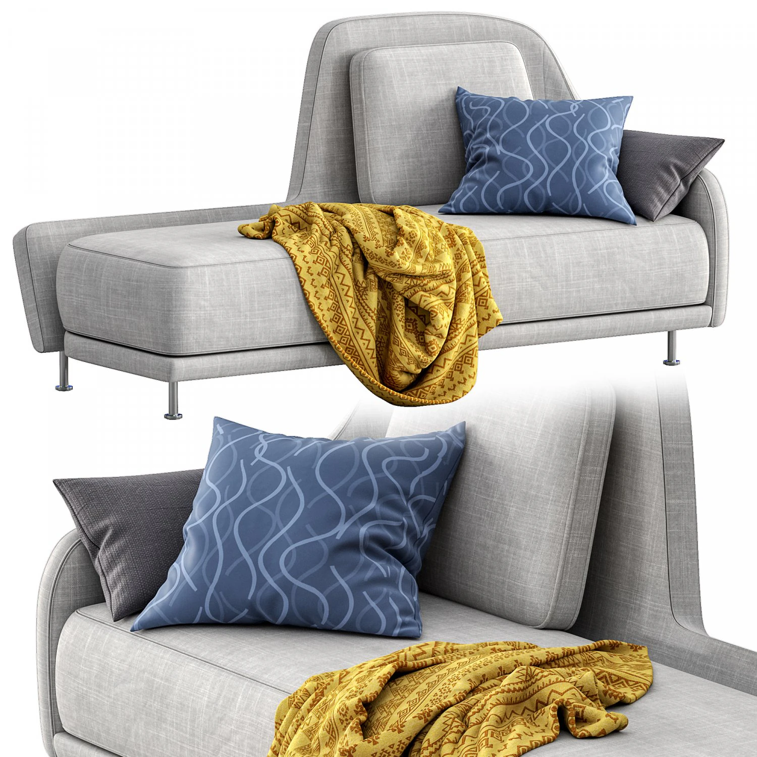 sofa audrey 3D Model .c4d .max .obj .3ds .fbx .stl .blend 