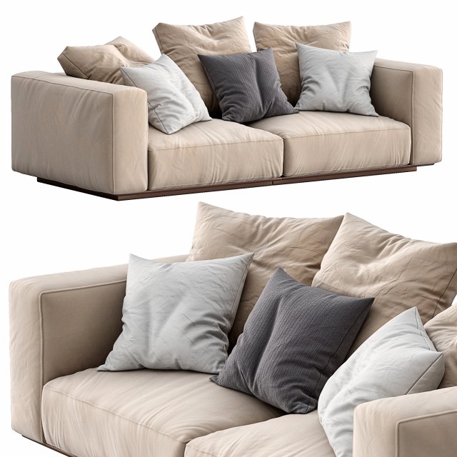 flexform sofa grandemare 3D Model .c4d .max .obj .3ds .fbx .stl .blend 