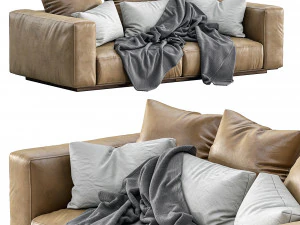 flexform leather sofa grandemare 3D Model