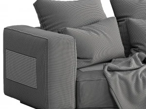 flexform leather sofa grandemare 3D Model