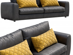 leather sofa alameda9 1 3D Model