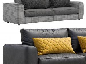 leather sofa alameda9 1 3D Model